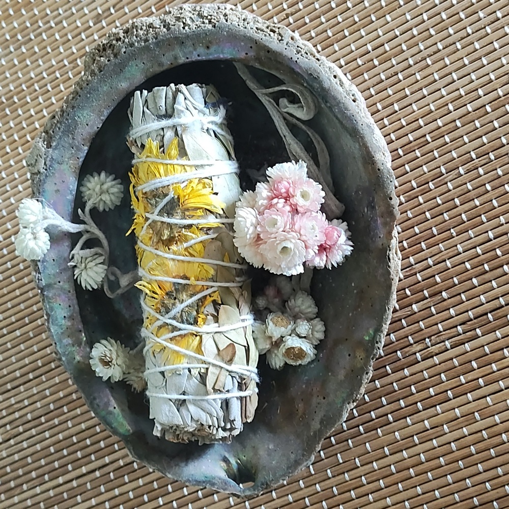 Abolony Shell+ Sage + Dried Flower Bundle